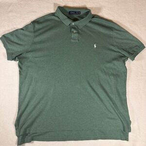 Polo Ralph Lauren XXL Green Polo Shirt Classic Fit Cotton Casual Top